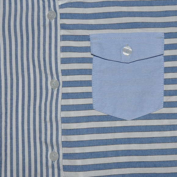 New CAT & JACK Stripe Long-Sleeve Button Up Shirt - Picture 2 of 5